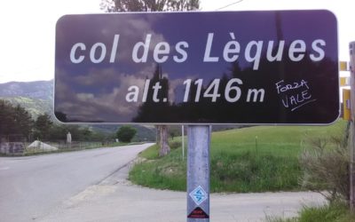 The pass of Lèques, departure of mountain bike circuits