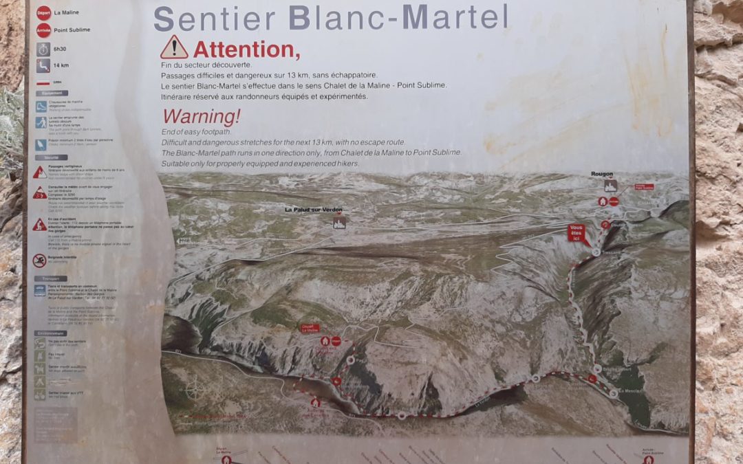 Blanc-Martel trail, the Verdon family hike