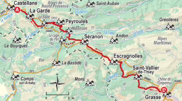 The Route Napoléon passes in Castellane